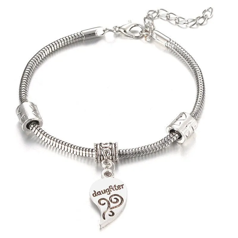 Armband Mutter Tochter (Silber)