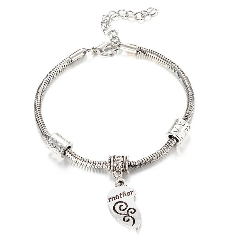 Armband Mutter Tochter (Silber)