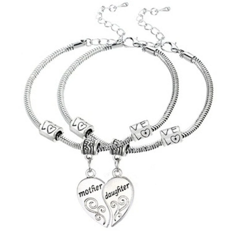 Armband Mutter Tochter (Silber)