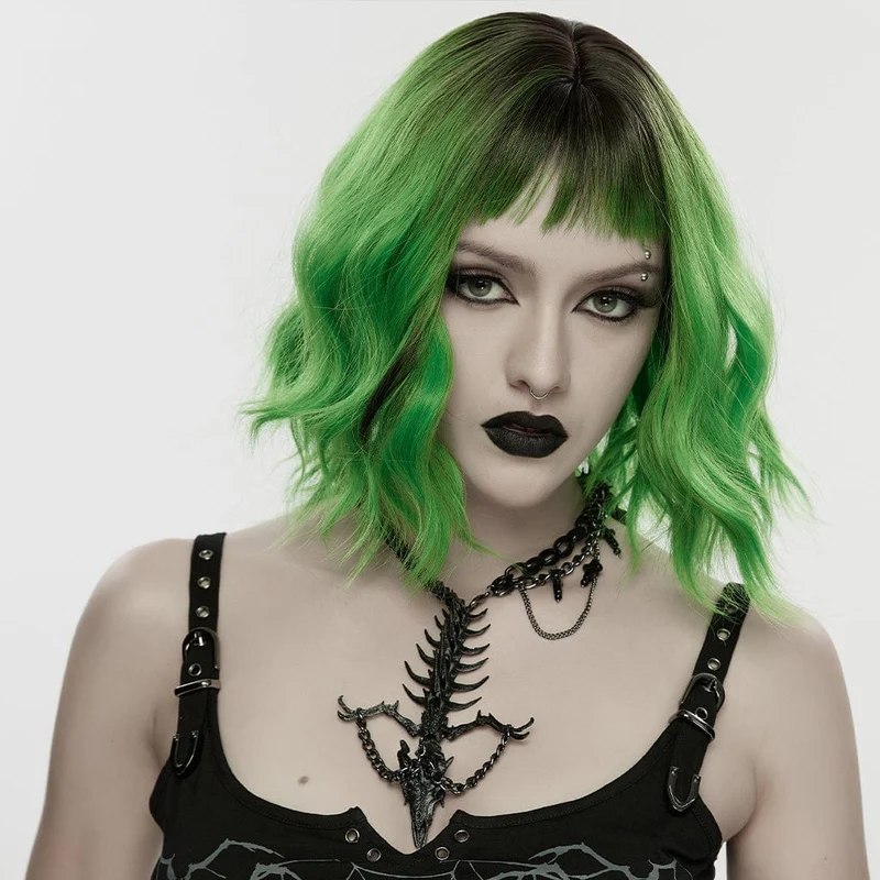 Punk-Halskette mit Drachenknochen-Kreuz für Damen