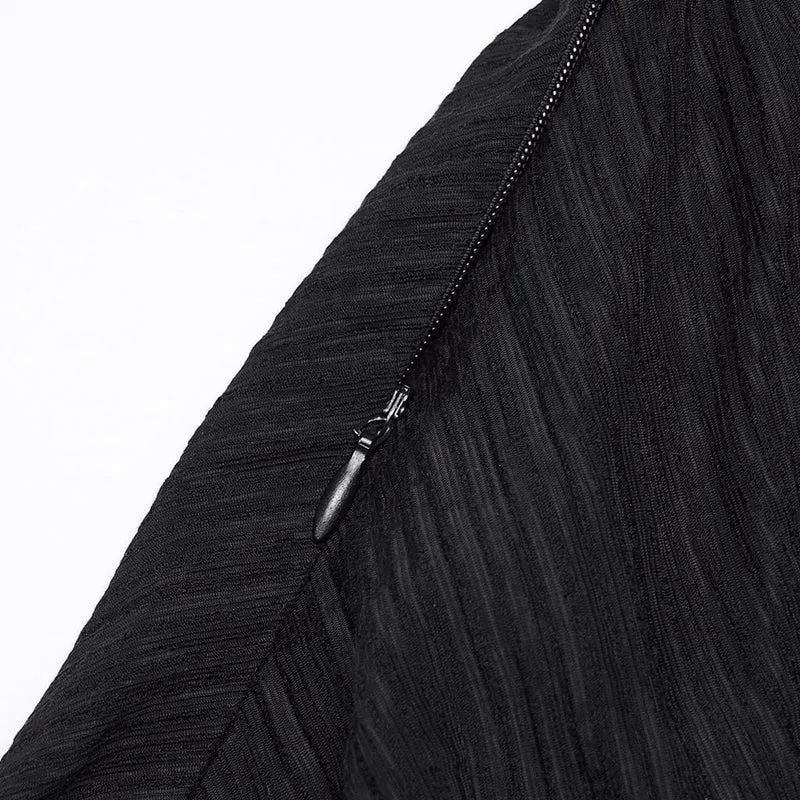 Gothic-Maxikleid für Damen mit Rosenmuster, tiefem Ausschnitt, Rüschen und ärmellosem Design, Abschlusskleid