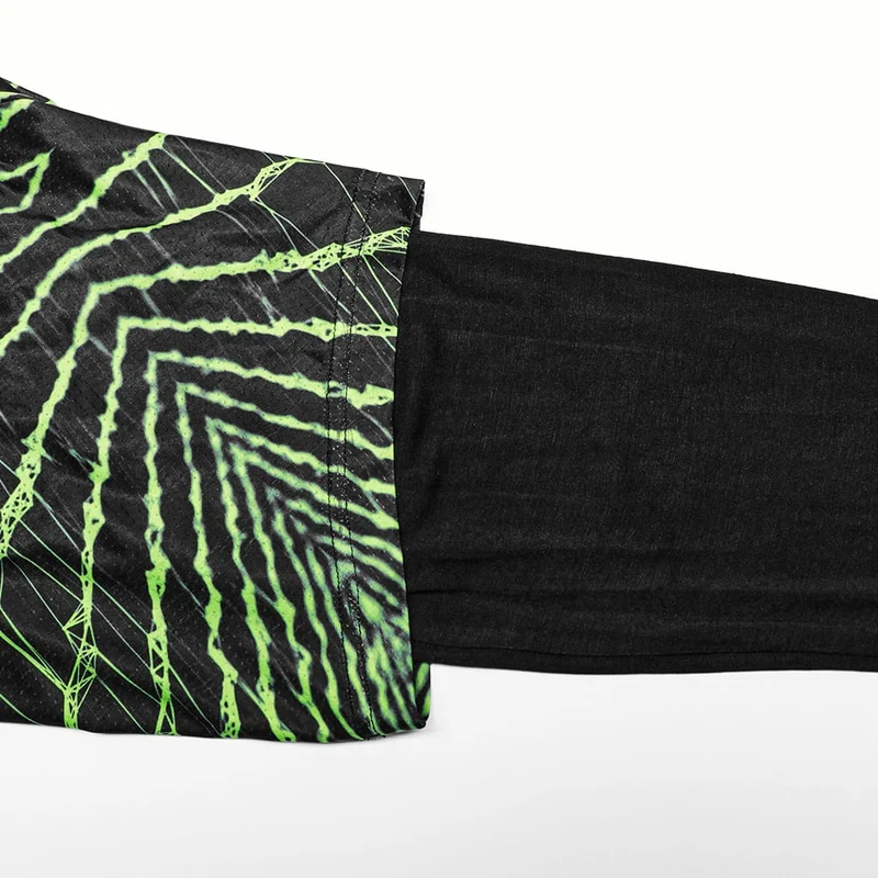 Punk Halo bedruckte Herren-Sagging-Hose, schwarz-grün