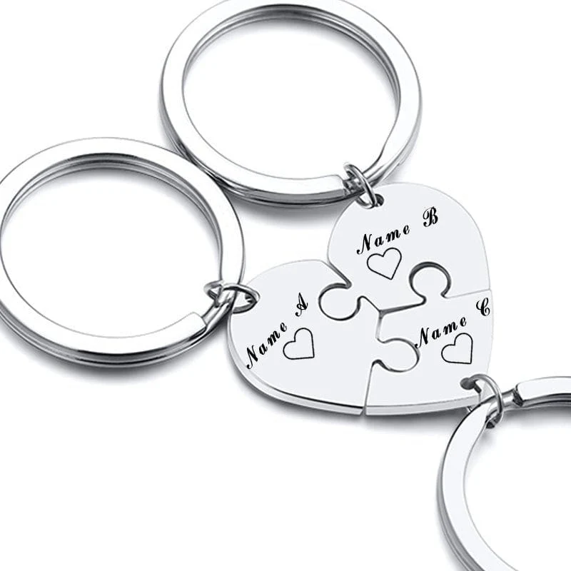 Schlüsselanhänger Separates Herz Personalisierbar