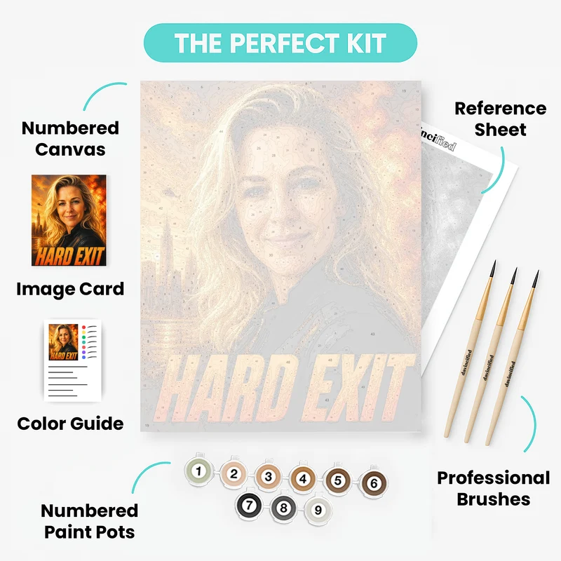 Action Movie Poster - Custom Paint by Numbers Kit