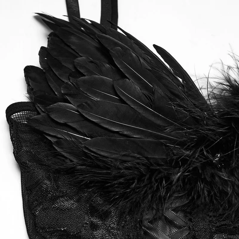 Gothic-Bustier für Damen mit Schnürung und Federnetz