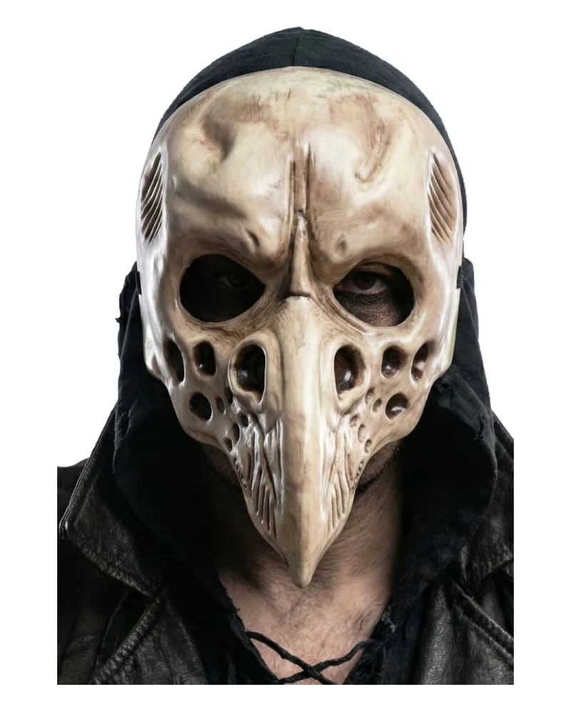 Skelettierte Raben Maske
