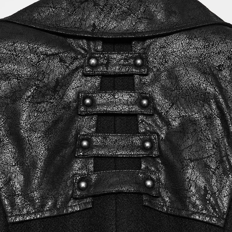 Punk-Damenjacke mit asymmetrischem Revers und Schnürung