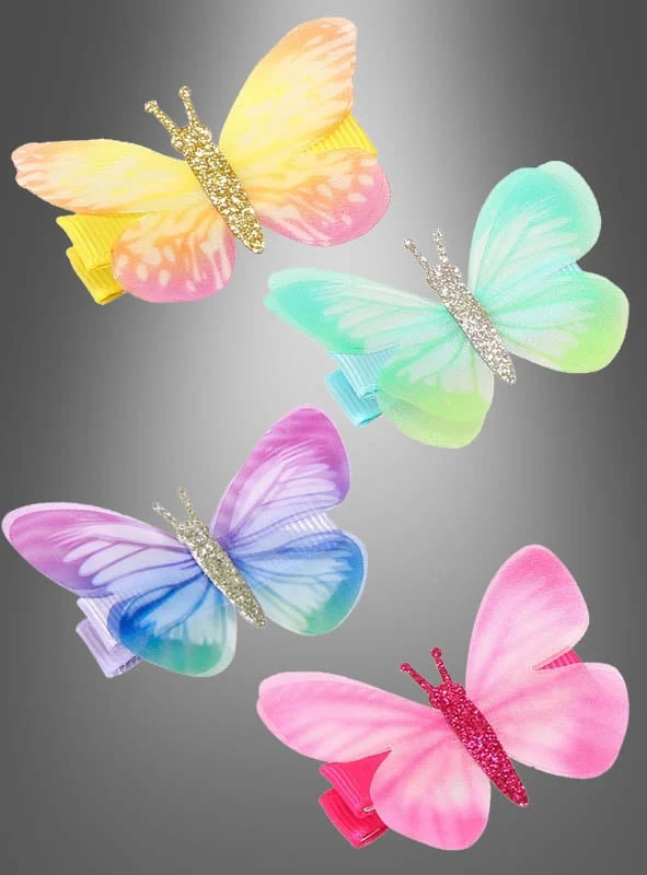 Haarclip Schmetterling mit Glitter