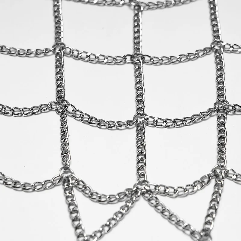 Gothic-Maske für Damen mit Federkette und Spinnennetz-Motiv, Silber