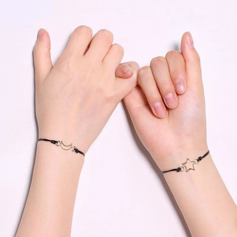 Sonne Mond Stern Freundschaft Armband (Für 3)