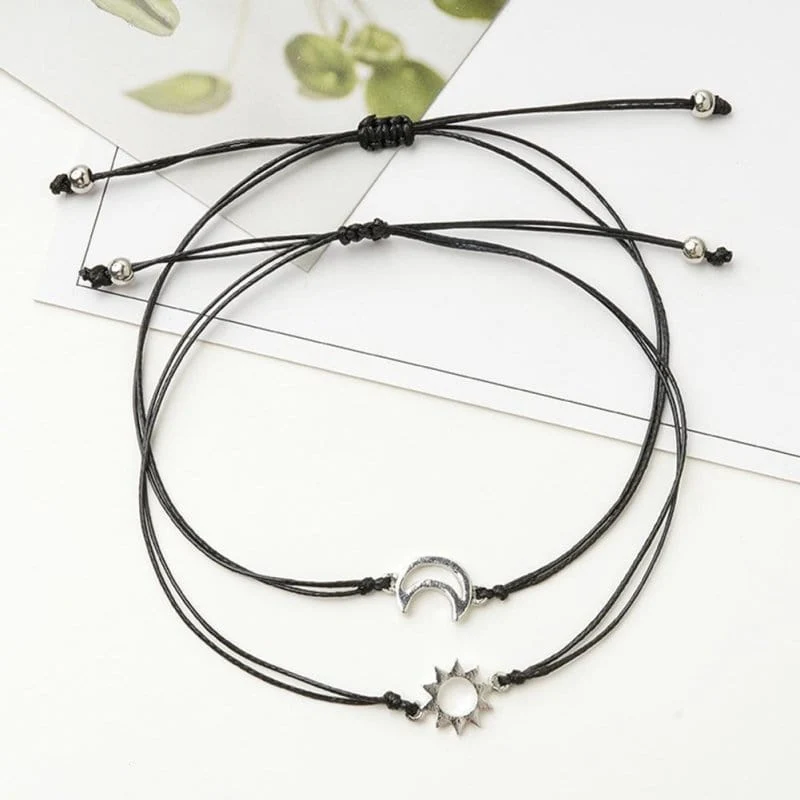 Sonne Mond Stern Freundschaft Armband (Für 3)