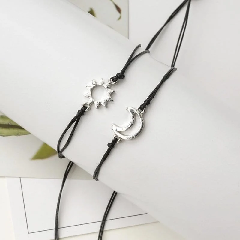 Sonne Mond Stern Freundschaft Armband (Für 3)