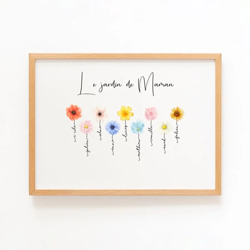 Affiche le Jardin de mamie personnalisée