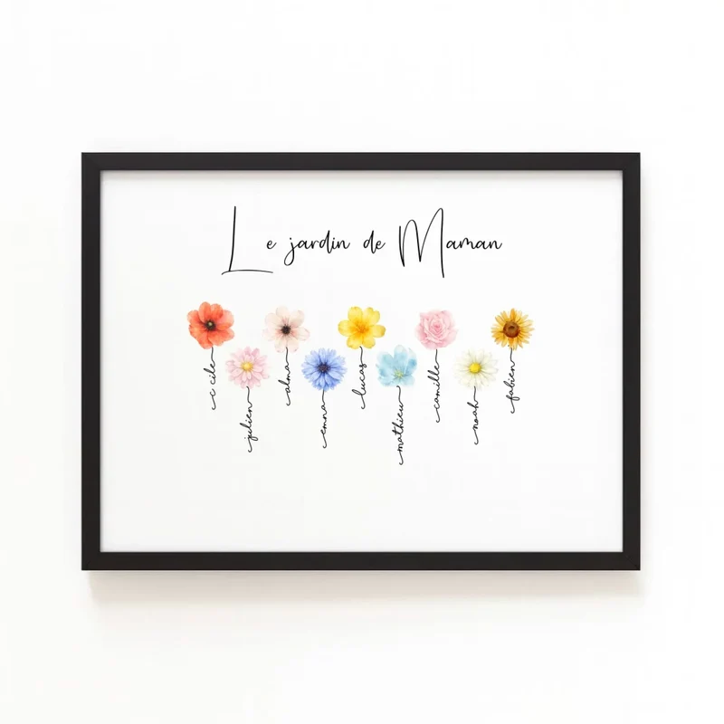 Affiche le Jardin de mamie personnalisée