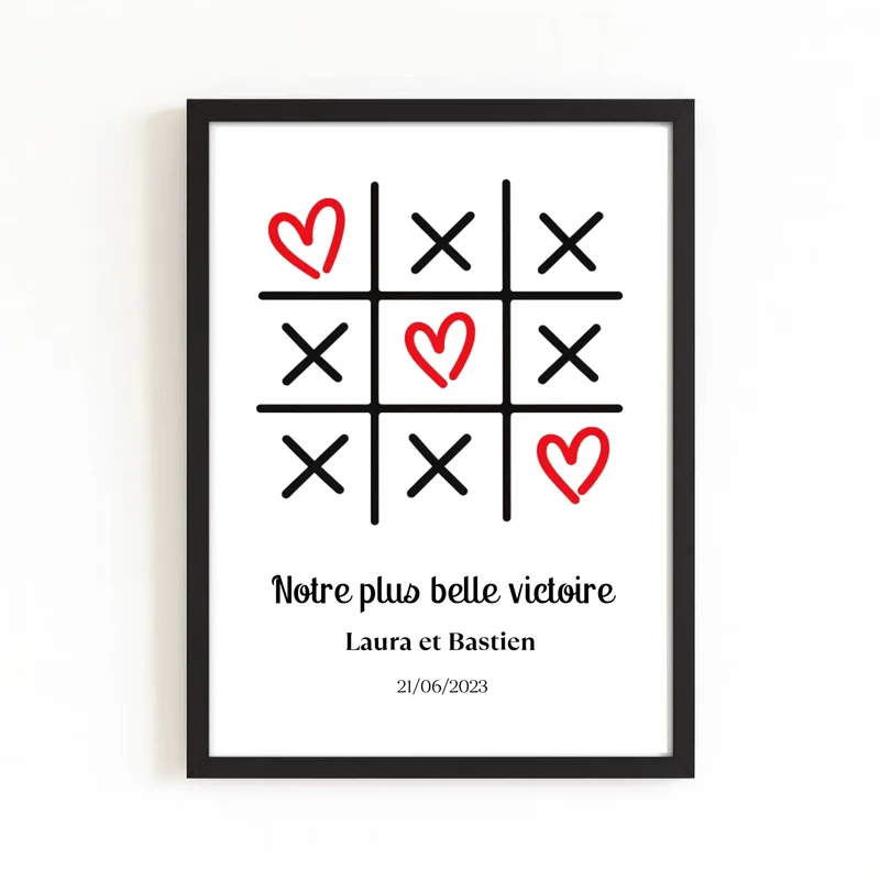 Affiche Personnalisée - Morpion
