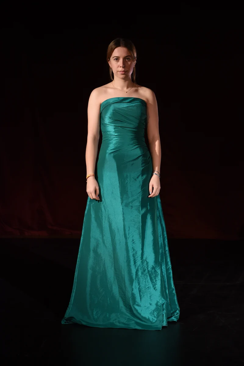 Kleid - Grünes Abendkleid - W026