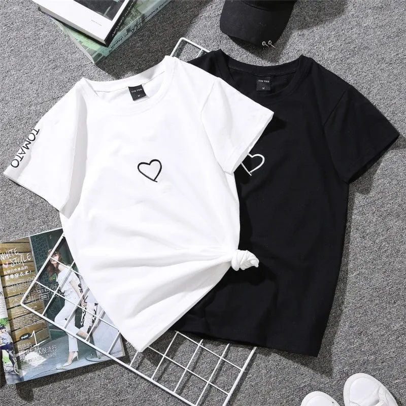 T-Shirt Frau Kleines Herz
