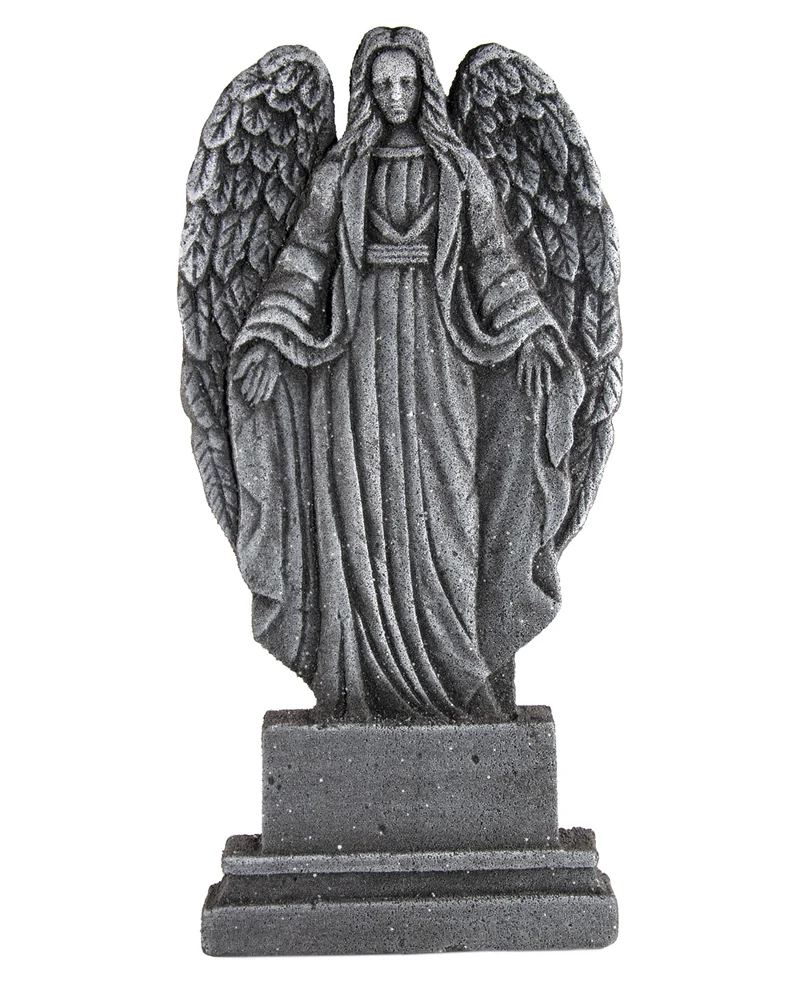 Halloween Grabstein mit verwittertem Todesengel 91cm