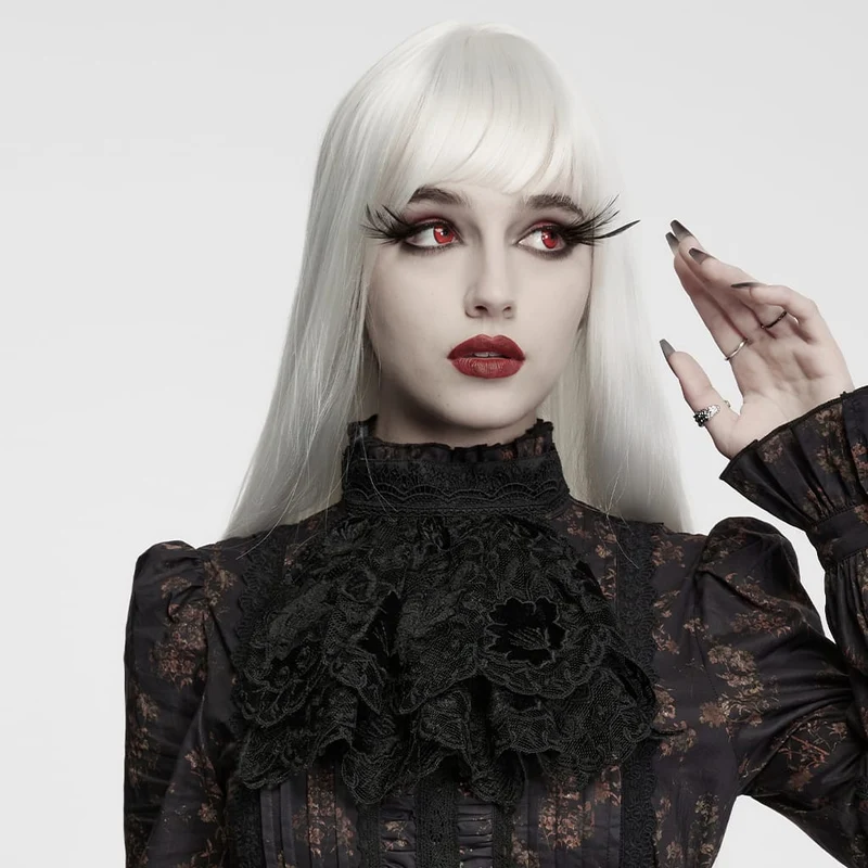 Gothic-Spitzenkragen für Damen mit Blumenmuster