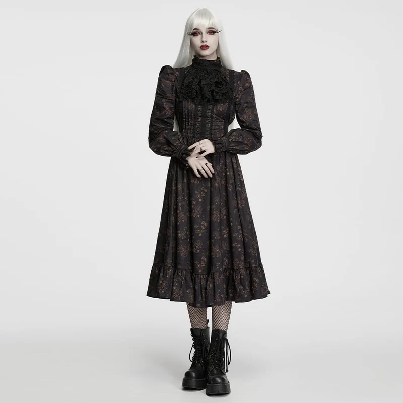 Gothic-Spitzenkragen für Damen mit Blumenmuster