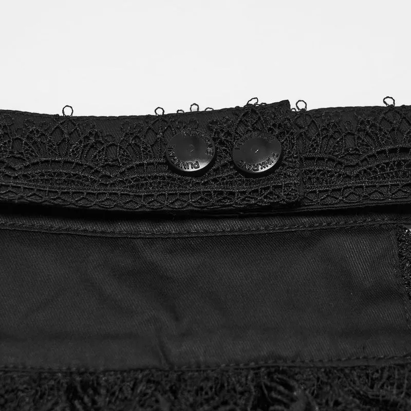 Gothic-Spitzenkragen für Damen mit Blumenmuster