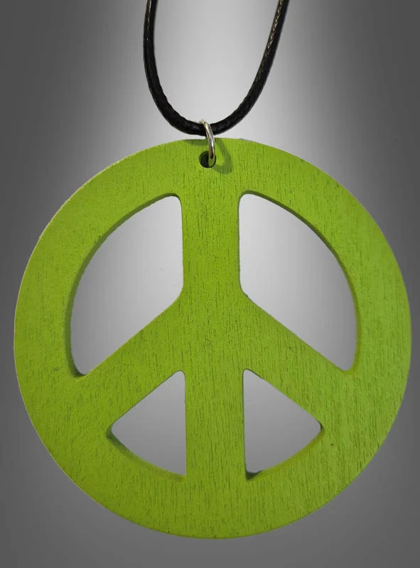 70er Peace Kette 6,50cm aus Holz