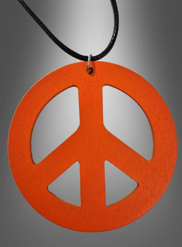 70er Peace Kette 6,50cm aus Holz