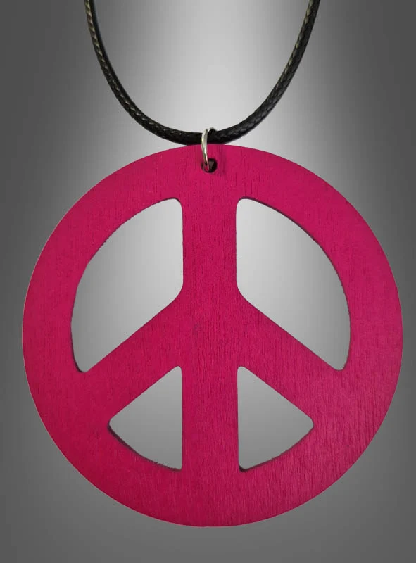 70er Peace Kette 6,50cm aus Holz