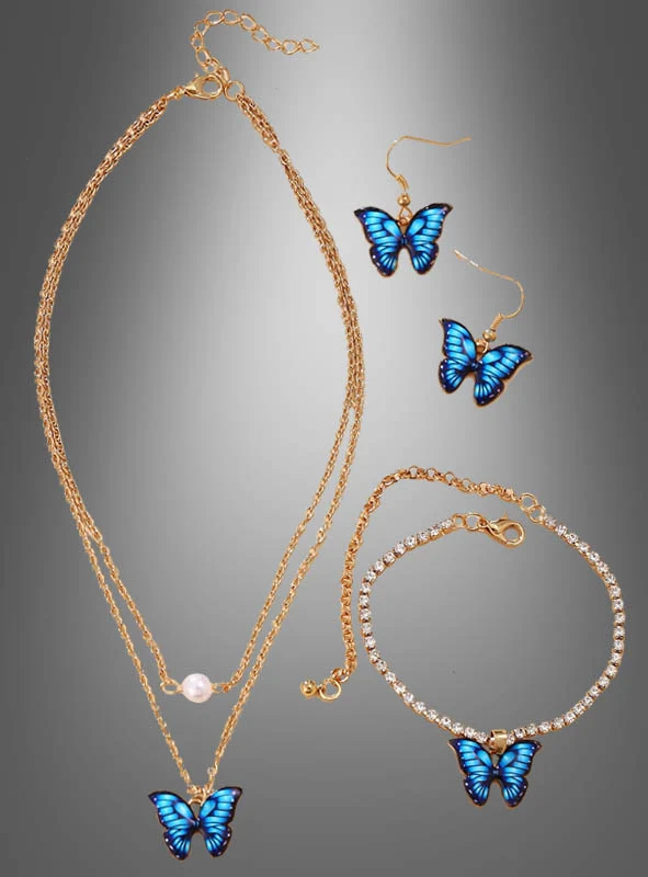 Schmetterling Schmuckset 4-teilig