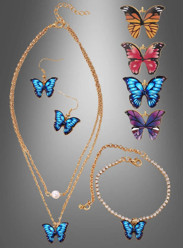 Schmetterling Schmuckset 4-teilig
