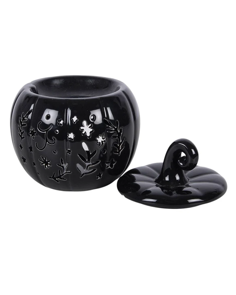 "Black Folk" Duftöl & Wachswärmer in Kürbisform 14cm