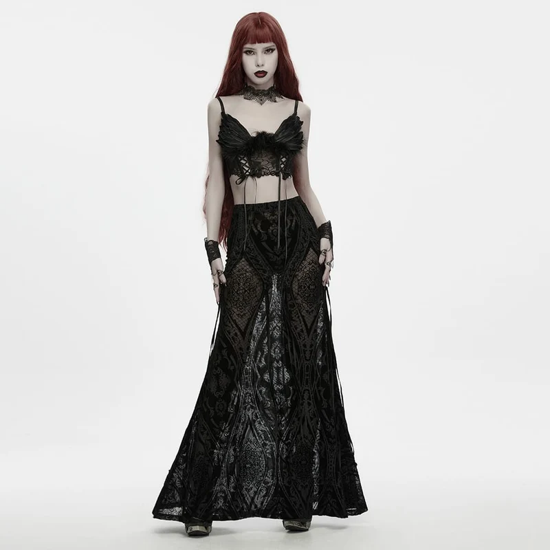 Gothic-Choker mit Fledermausdekor und Spitze für Damen