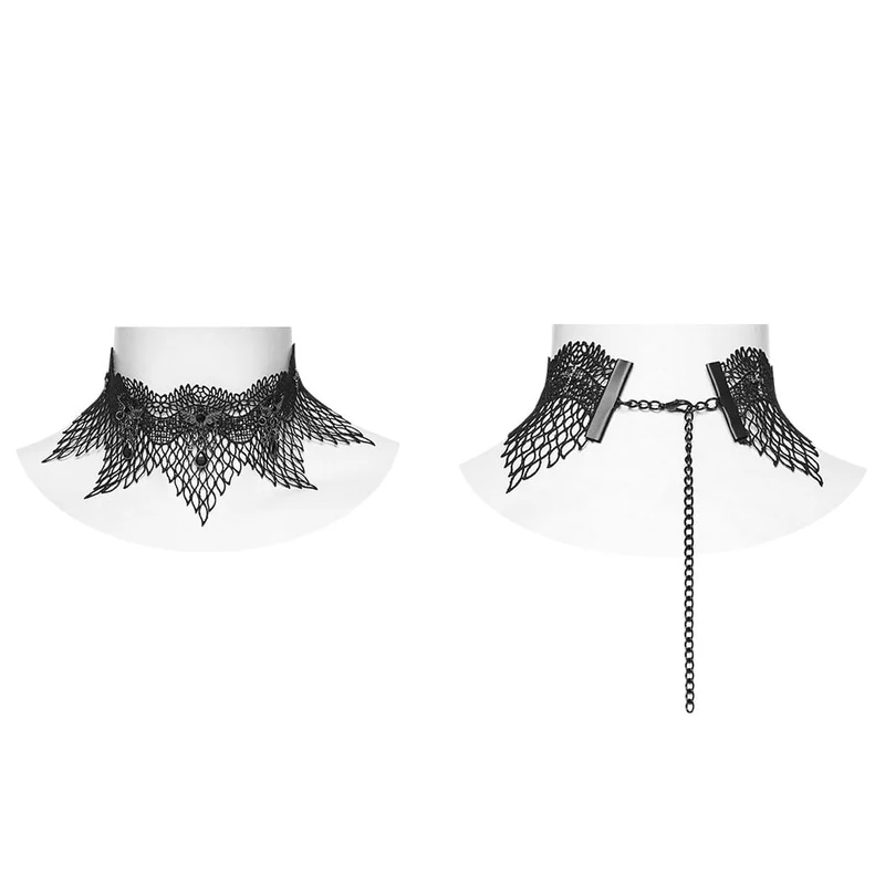 Gothic-Choker mit Fledermausdekor und Spitze für Damen