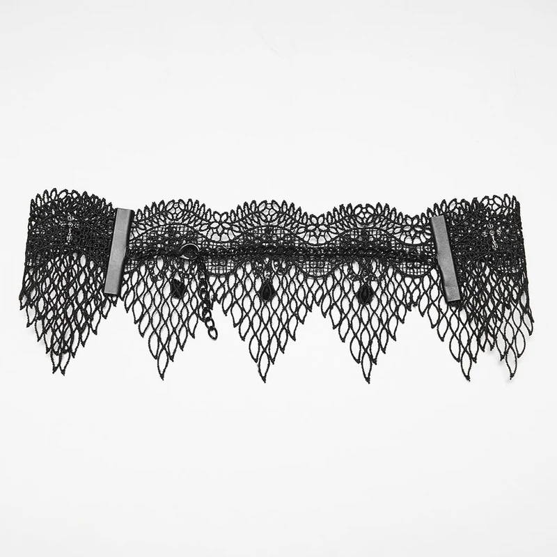 Gothic-Choker mit Fledermausdekor und Spitze für Damen
