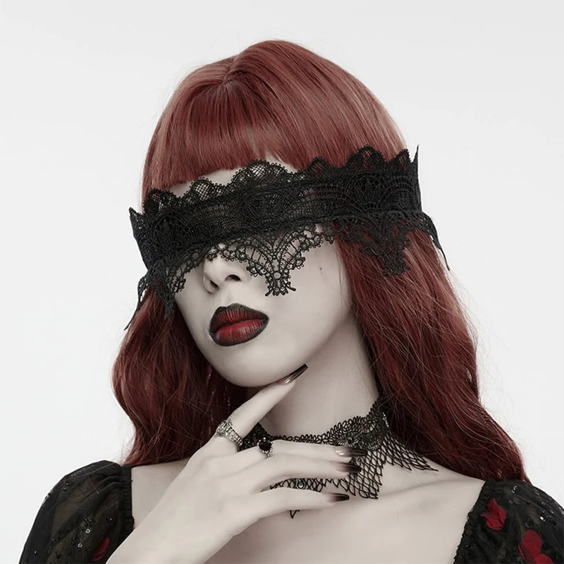 Gothic-Kopfbedeckung für Damen mit Blumenmuster und Federflügeln