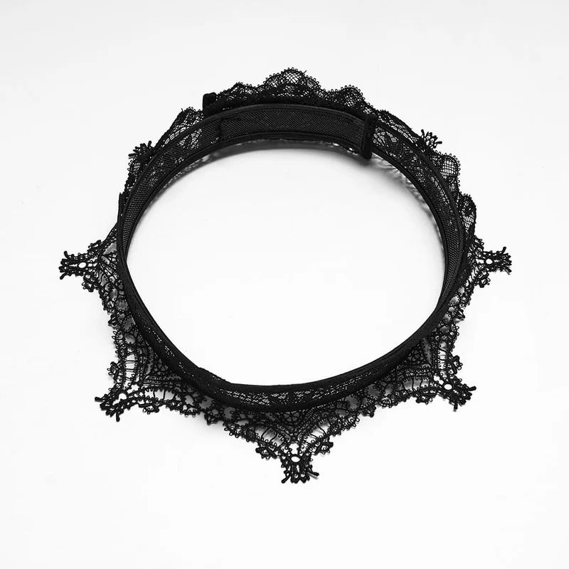 Gothic-Kopfbedeckung für Damen mit Blumenmuster und Federflügeln