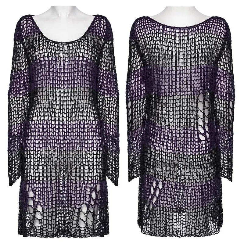 Gothic-Pullover für Damen mit langen Ärmeln