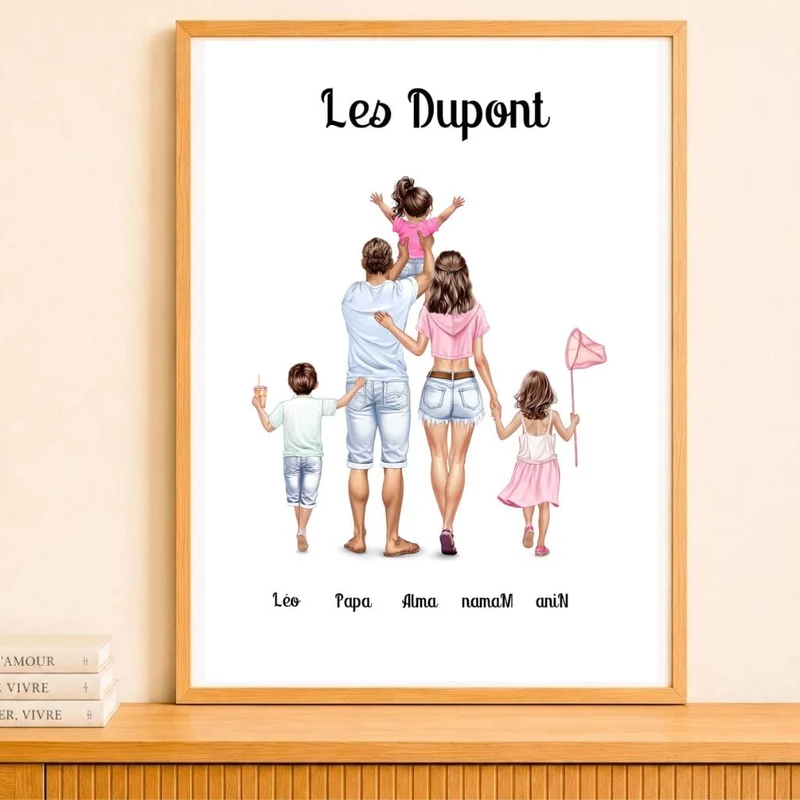 Affiche Personnalisée - Famille cadeau