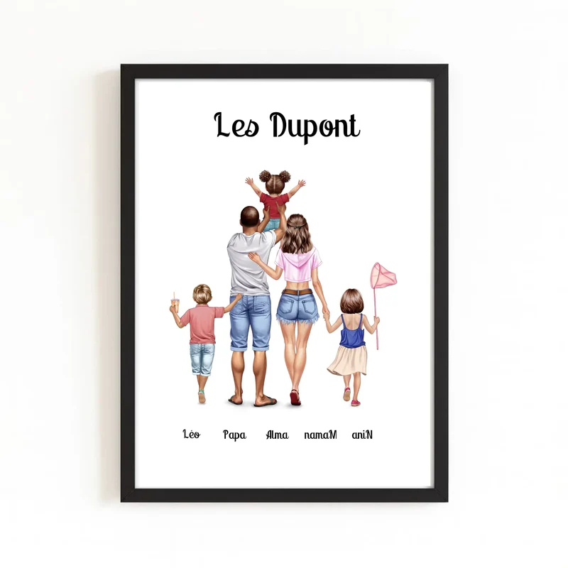 Affiche Personnalisée - Famille cadeau
