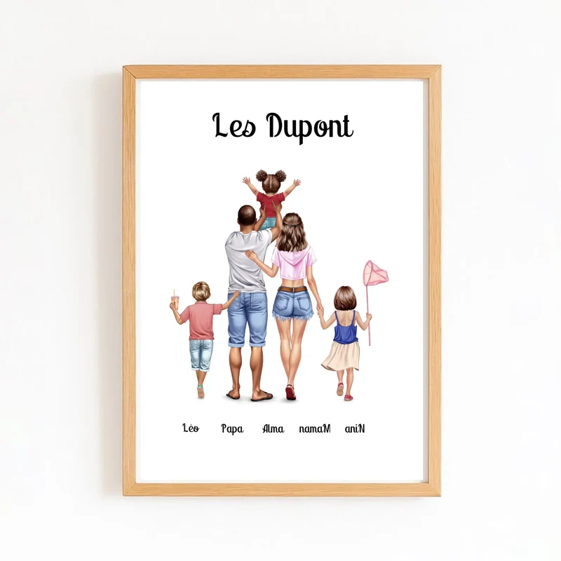 Affiche Personnalisée - Famille cadeau