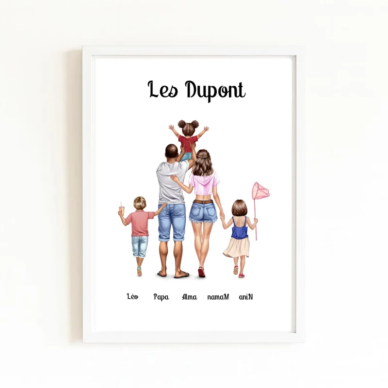 Affiche Personnalisée - Famille cadeau
