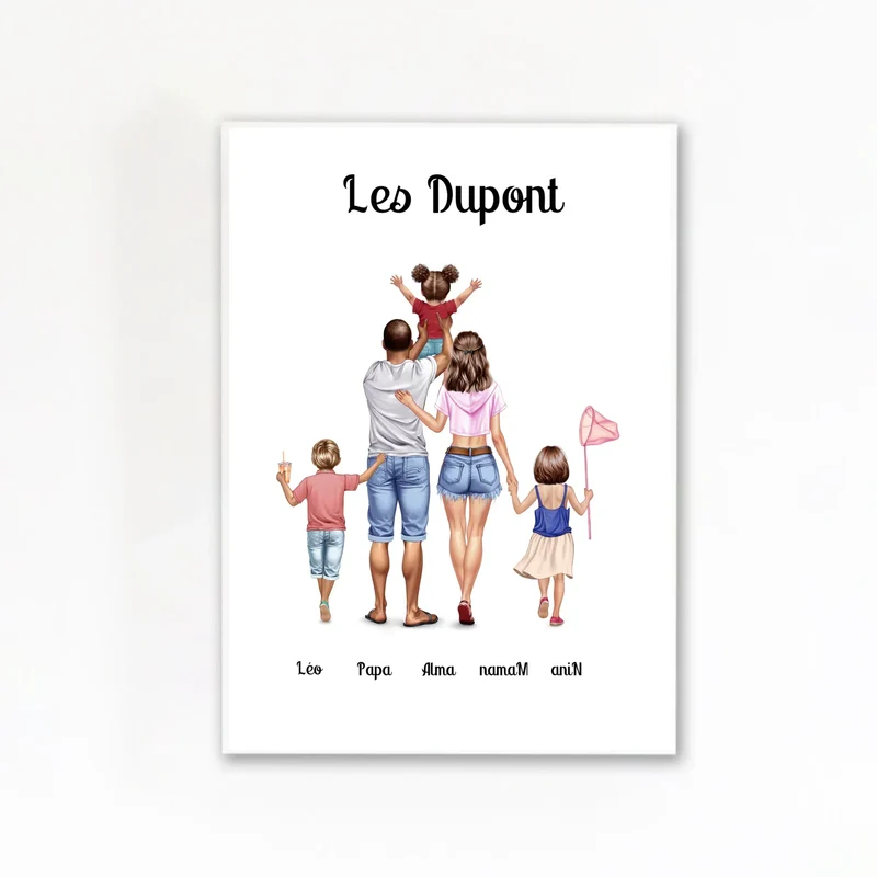 Affiche Personnalisée - Famille cadeau