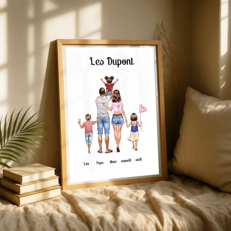 Affiche Personnalisée - Famille cadeau