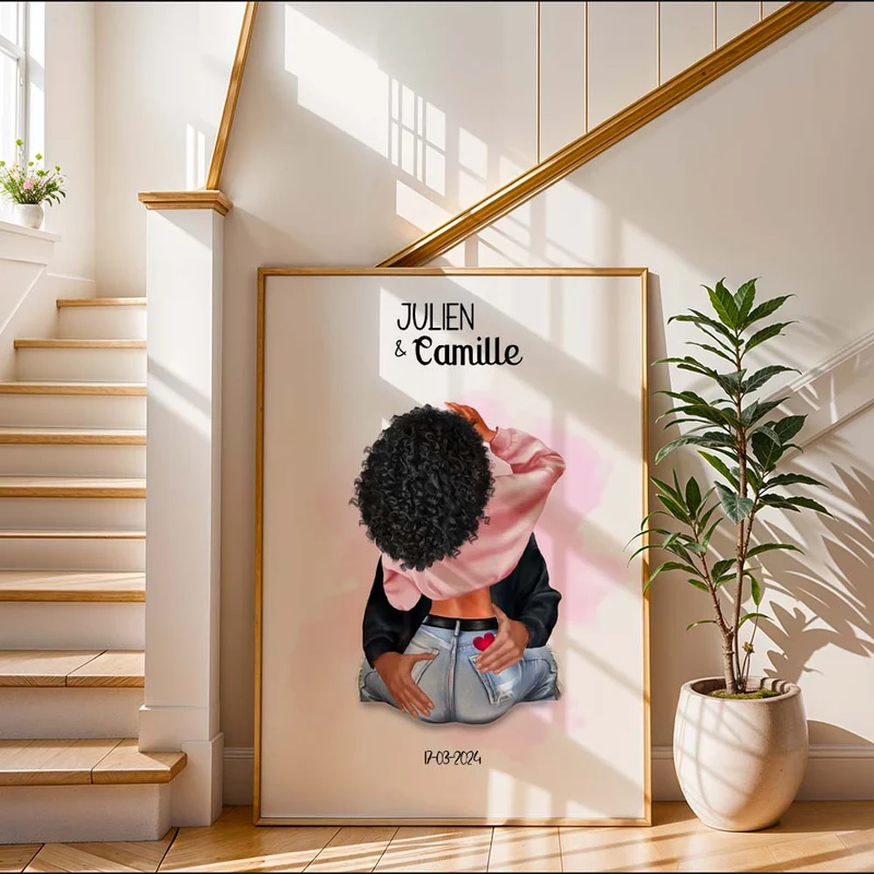 Affiche Personnalisée - Couple amoureux