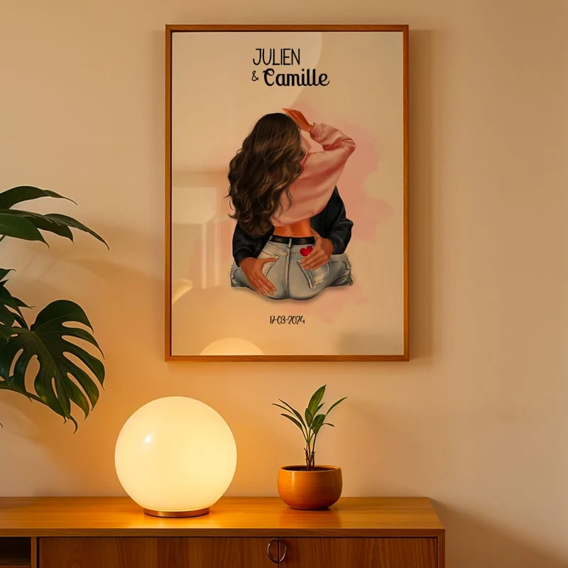Affiche Personnalisée - Couple amoureux