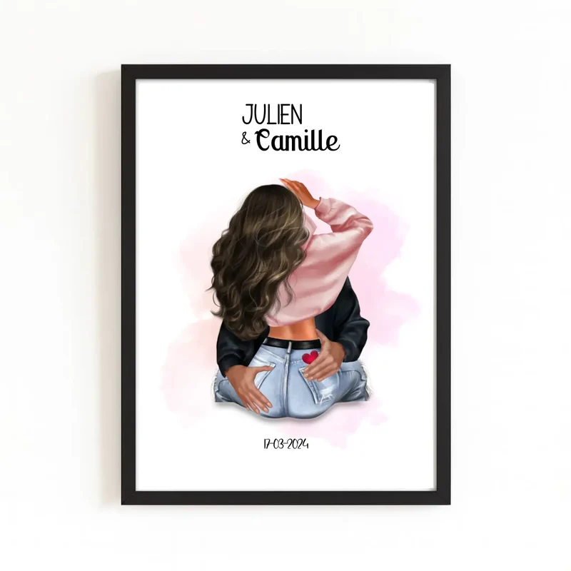 Affiche Personnalisée - Couple amoureux