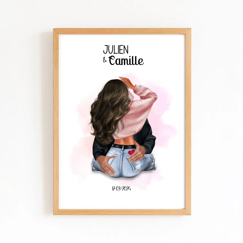 Affiche Personnalisée - Couple amoureux