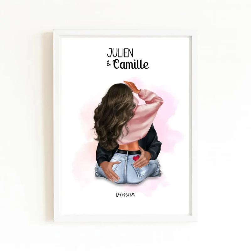 Affiche Personnalisée - Couple amoureux