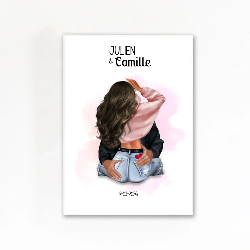 Affiche Personnalisée - Couple amoureux