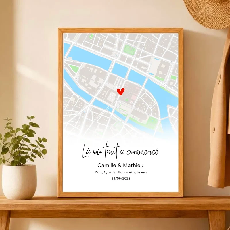 Affiche personnalisée lieu de rencontre